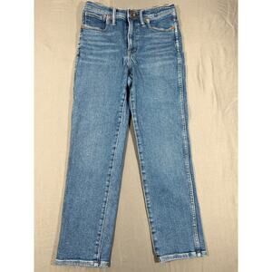 Madewell Stovepipe Jeans Womens 27 Blue High Rise Straight Denim